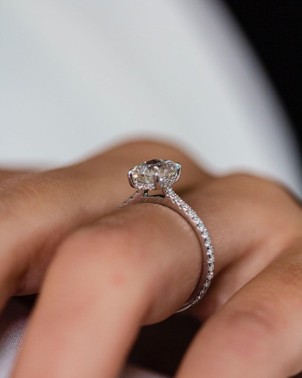 Cushion Cut Labgrown Engagement Ring