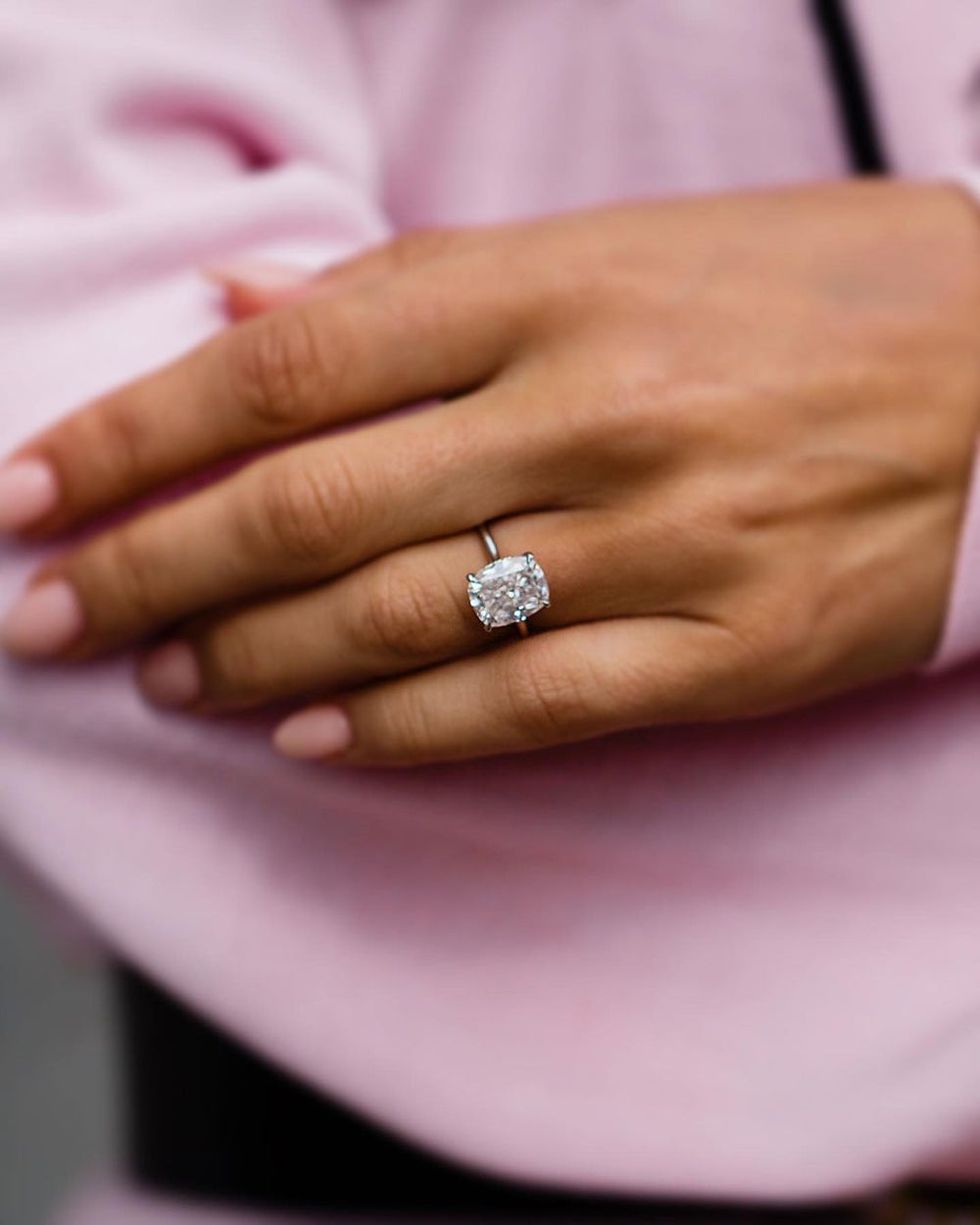 Cushion Cut Labgrown Engagement Ring