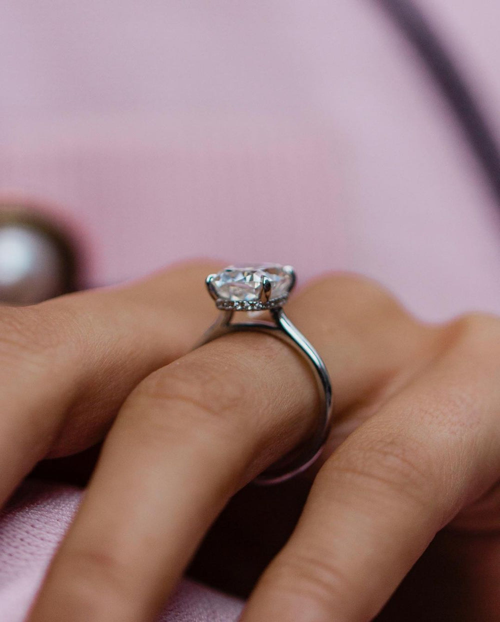 Cushion Cut Labgrown Engagement Ring