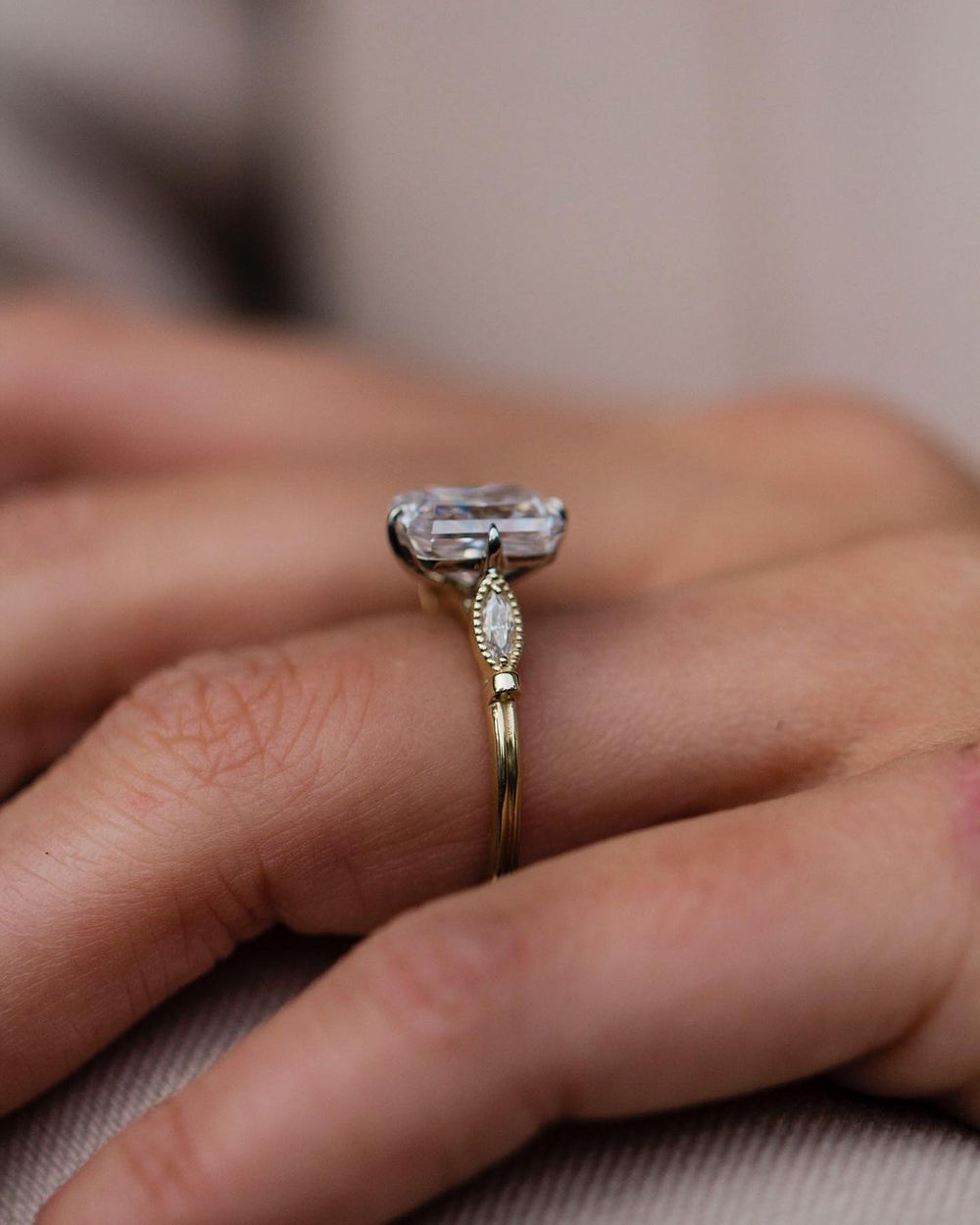 Radiant Cut Labgrown Engagement Ring