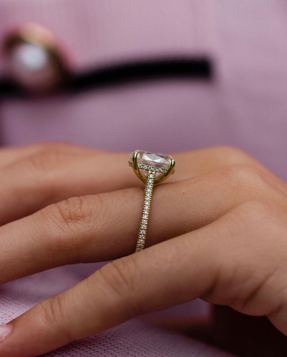 Old mine Oval Cut Labgrown Ring