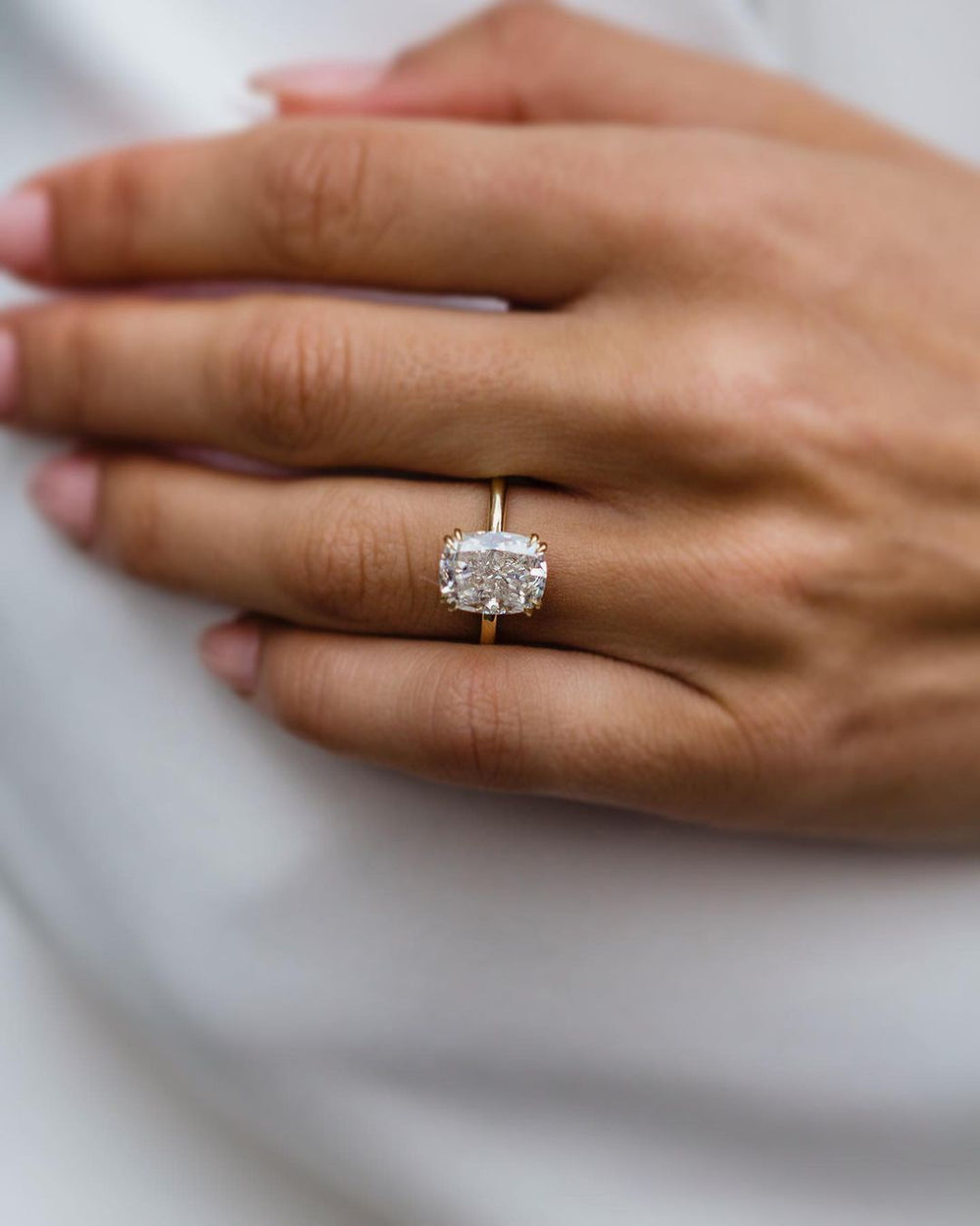Cushion Cut Labgrown Engagement Ring