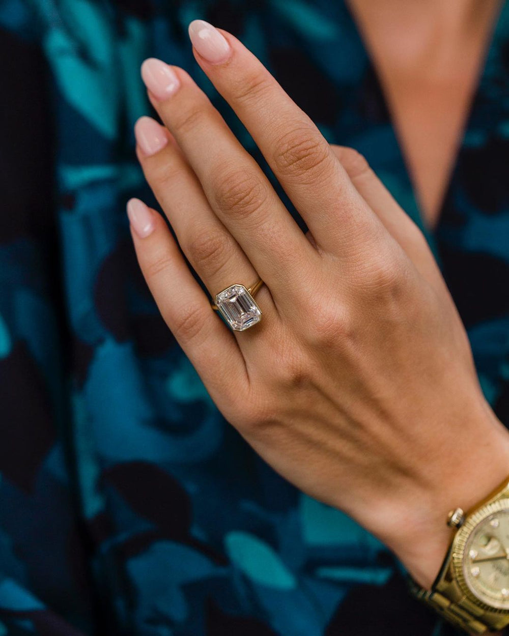 Emerald Cut Labgrown Engagement Ring