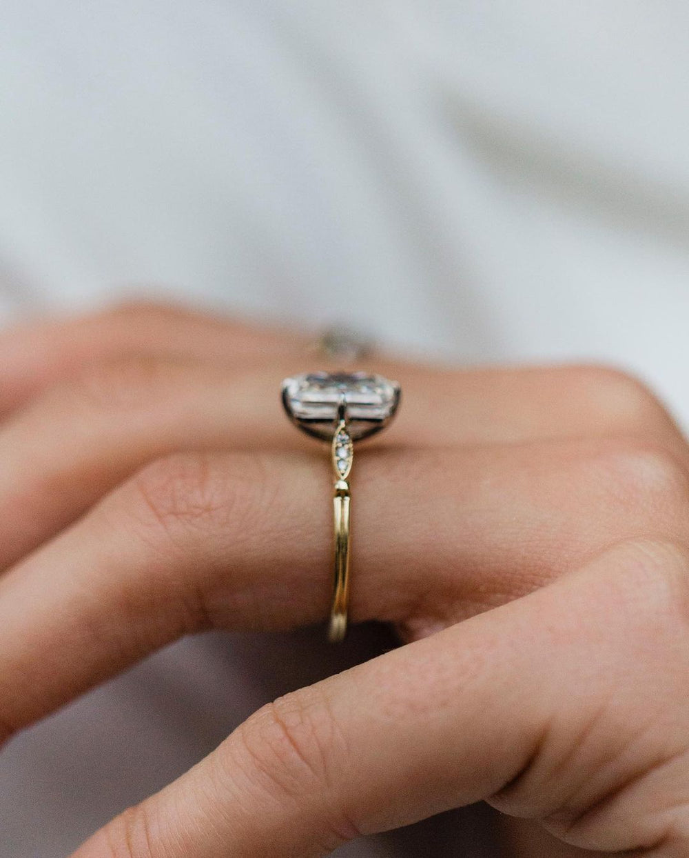 Radiant Cut Labgrown Engagement Ring