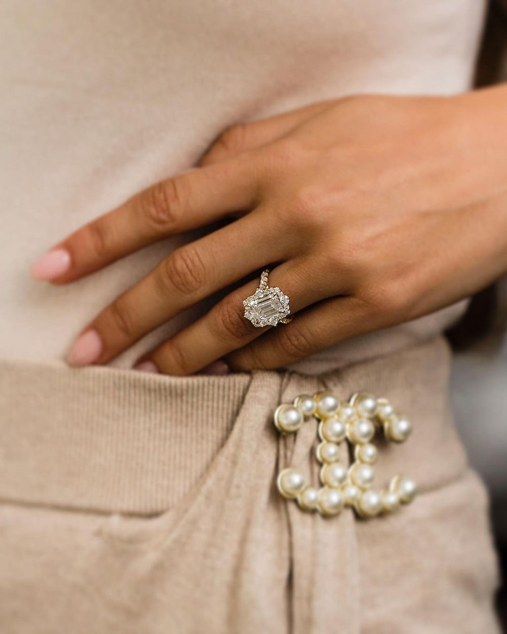 Emerald Cut Labgrown Engagement Ring
