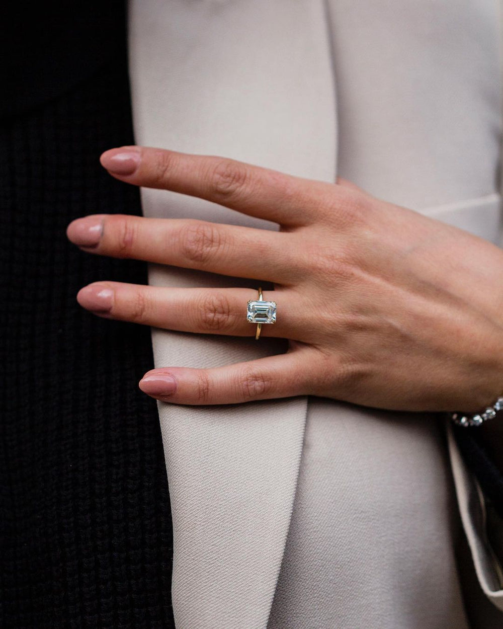 Emerald Cut Labgrown Engagement Ring