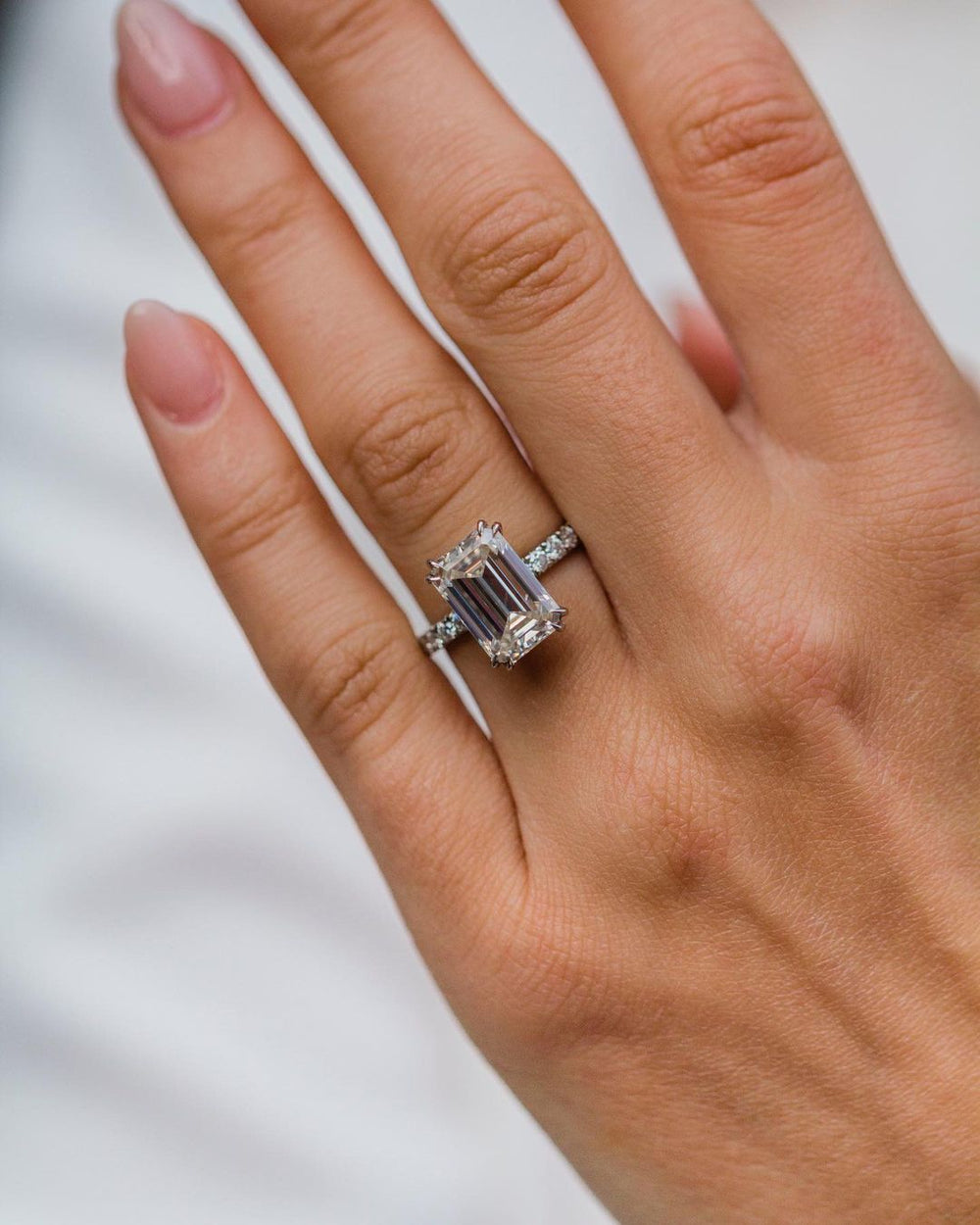 Emerald Cut Labgrown Engagement Ring
