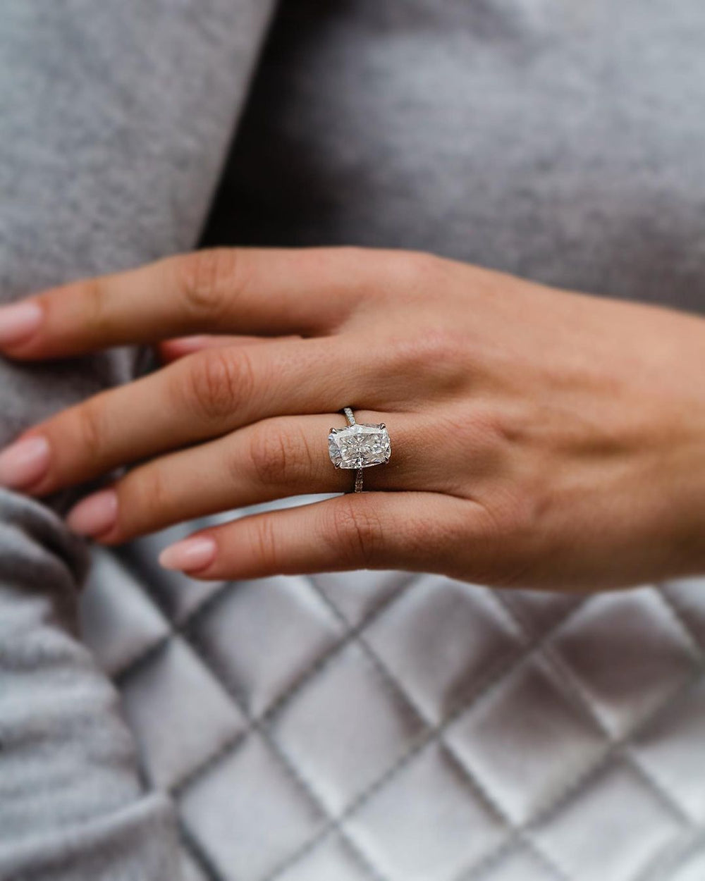 Cushion Cut Labgrown Engagement Ring