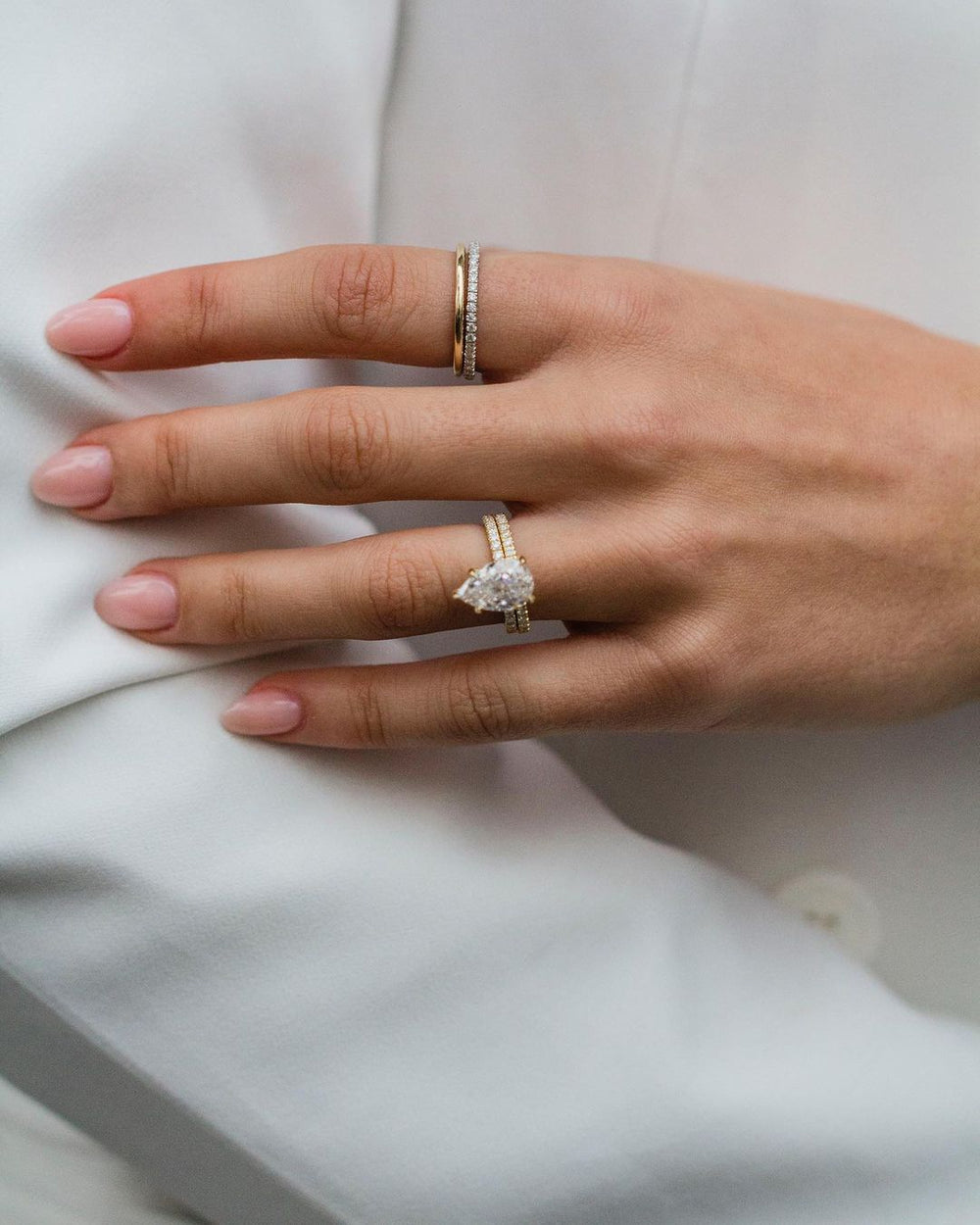 Elongated Pear Cut Labgrown Ring