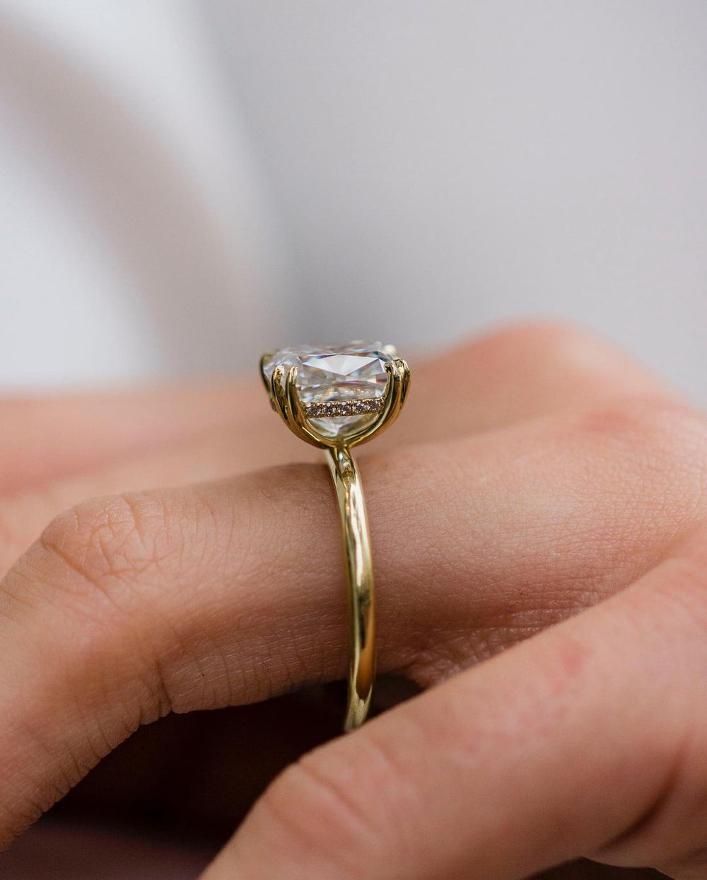 Cushion Cut Labgrown Engagement Ring