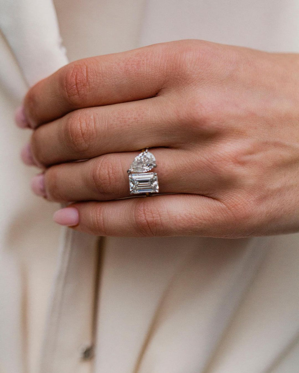 Toi Et Moi Pear & Emerald Cut Labgrown Ring