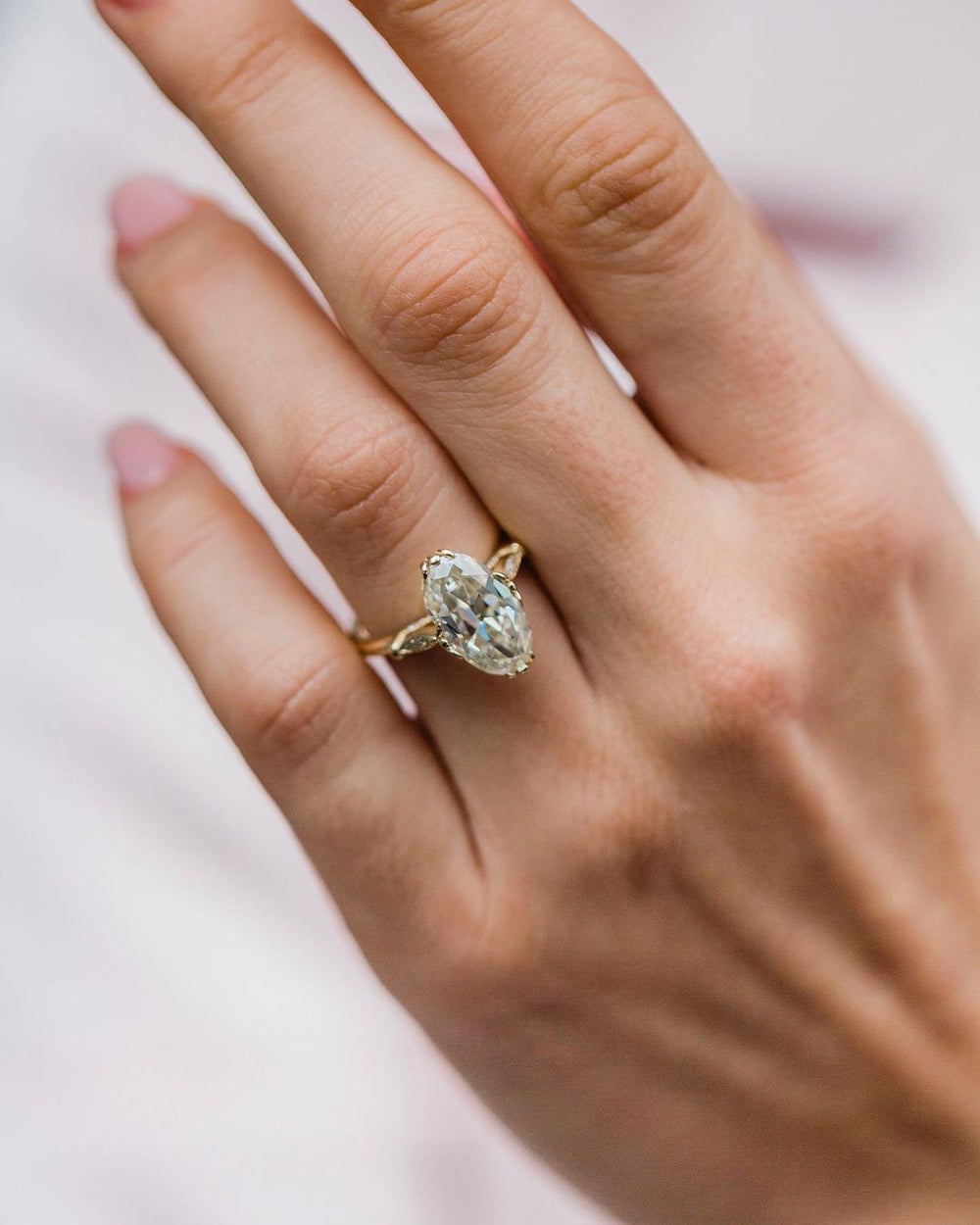 Old Mine Moval Cut Labgrown Ring