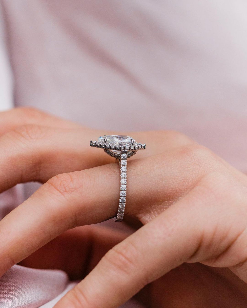 Elongated Pear Cut Labgrown Ring