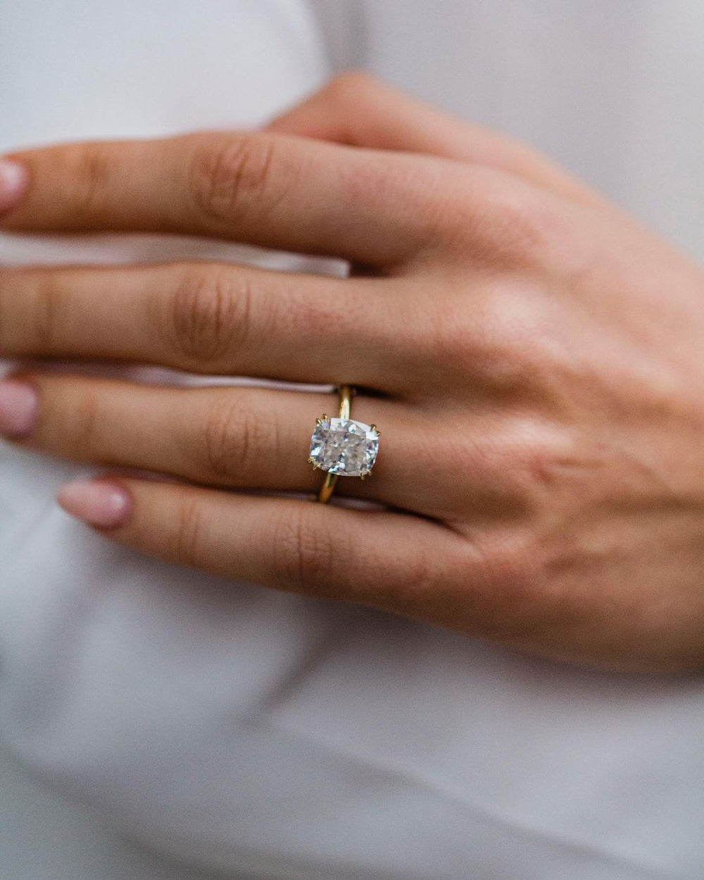 Cushion Cut Labgrown Engagement Ring