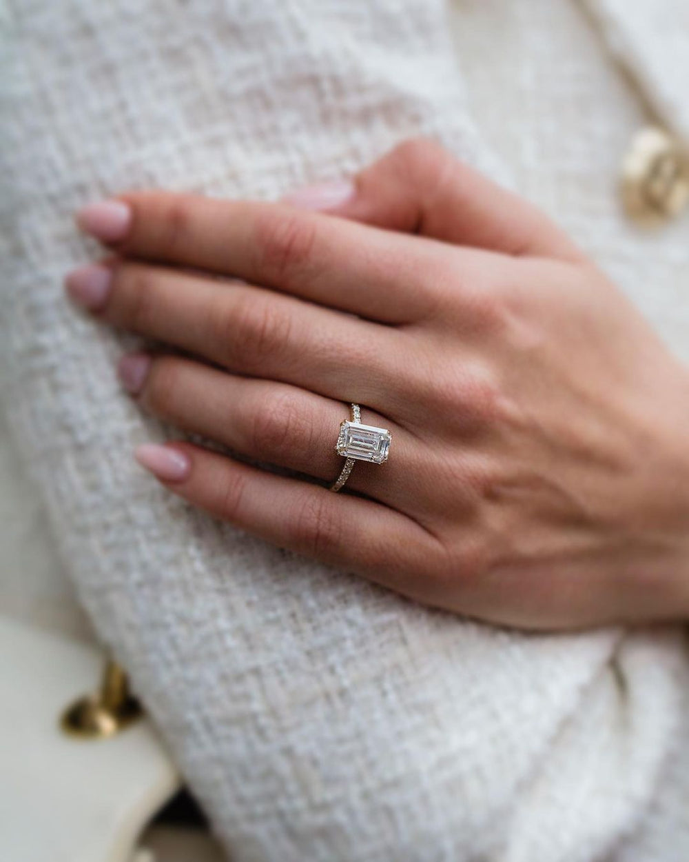 Emerald Cut Labgrown Engagement Ring