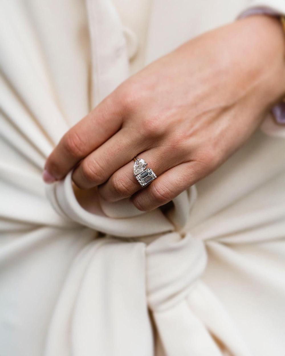 Toi Et Moi Pear & Emerald Cut Labgrown Ring