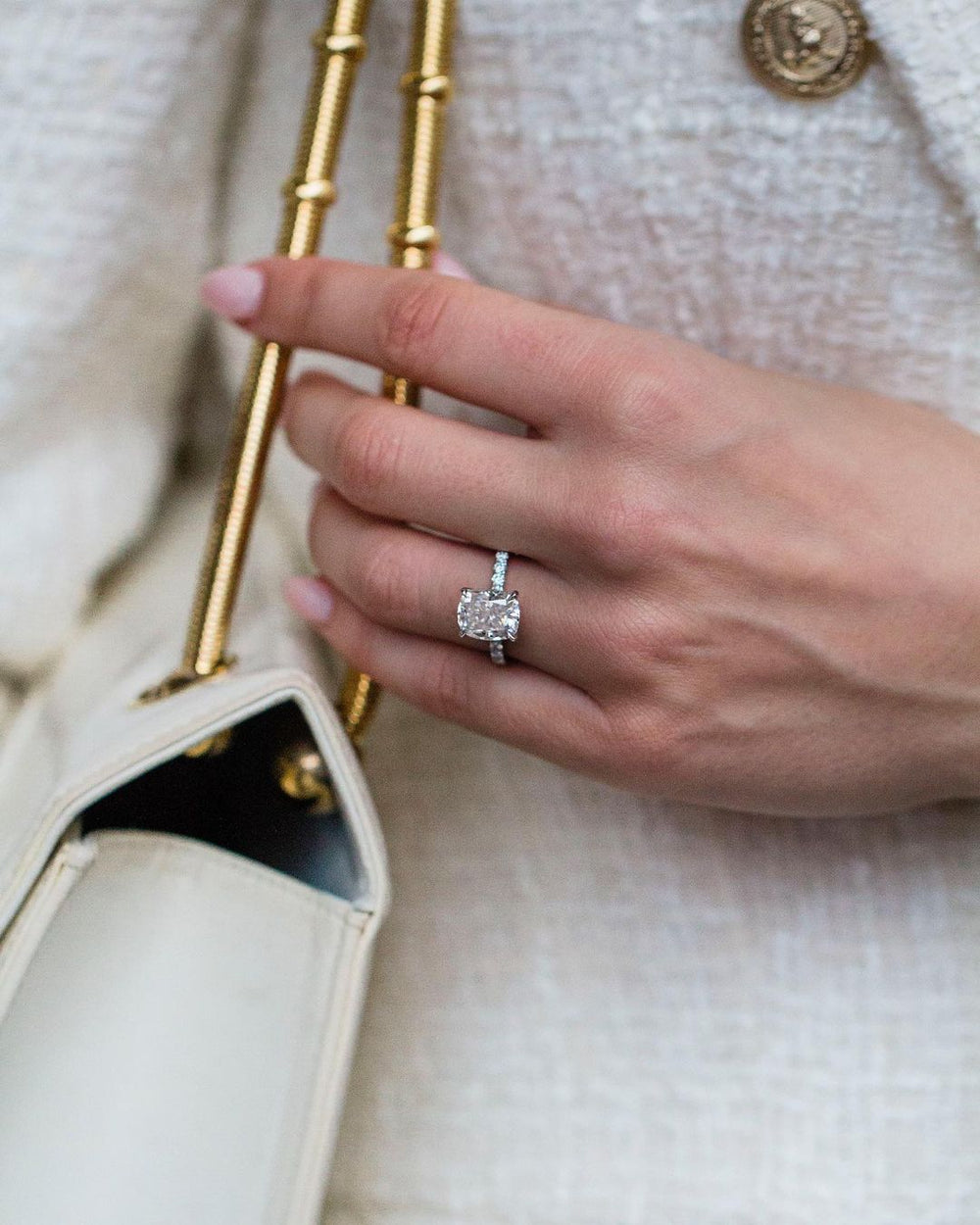 Cushion Cut Labgrown Engagement Ring