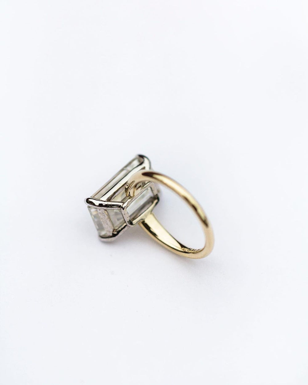 Old Mine Emerald Cut Labgrown Ring