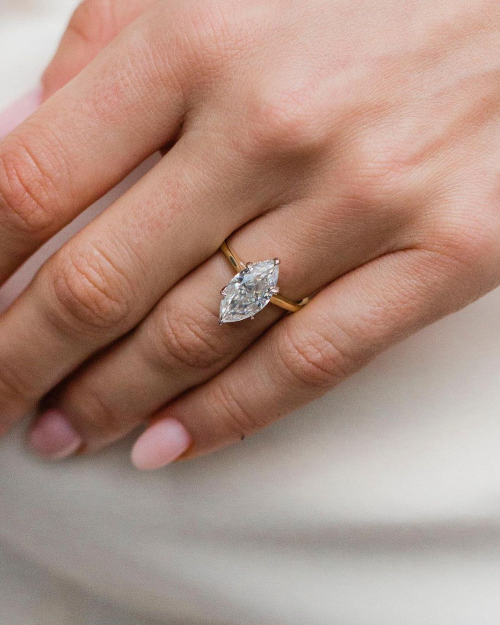 Marquise Cut Labgrown Engagement Ring
