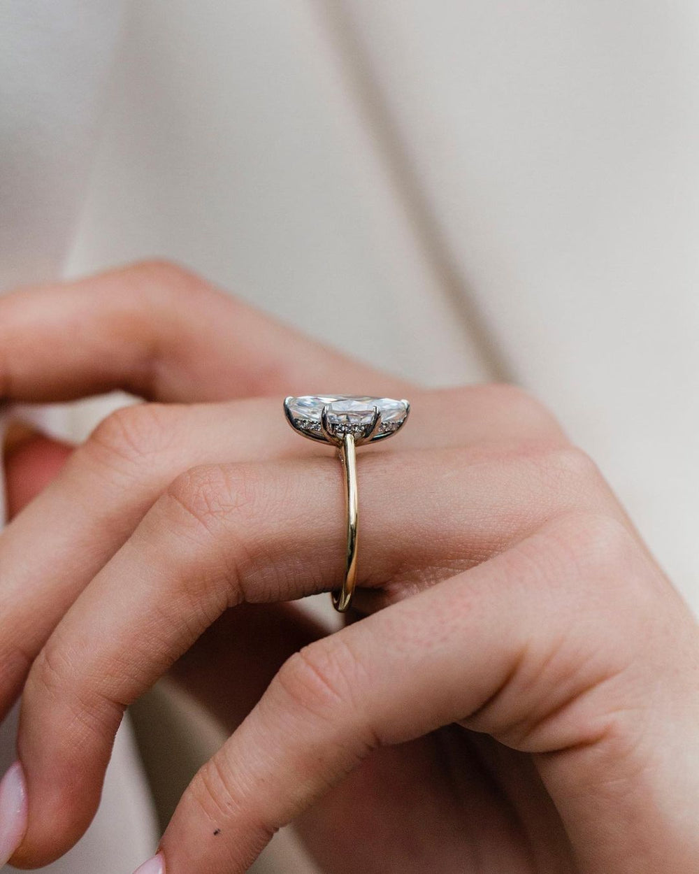 Marquise Cut Labgrown Engagement Ring