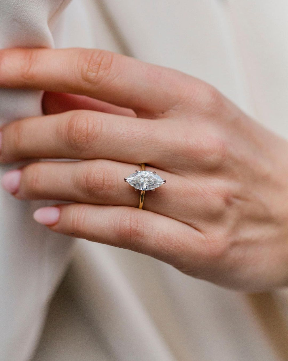 Marquise Cut Labgrown Engagement Ring