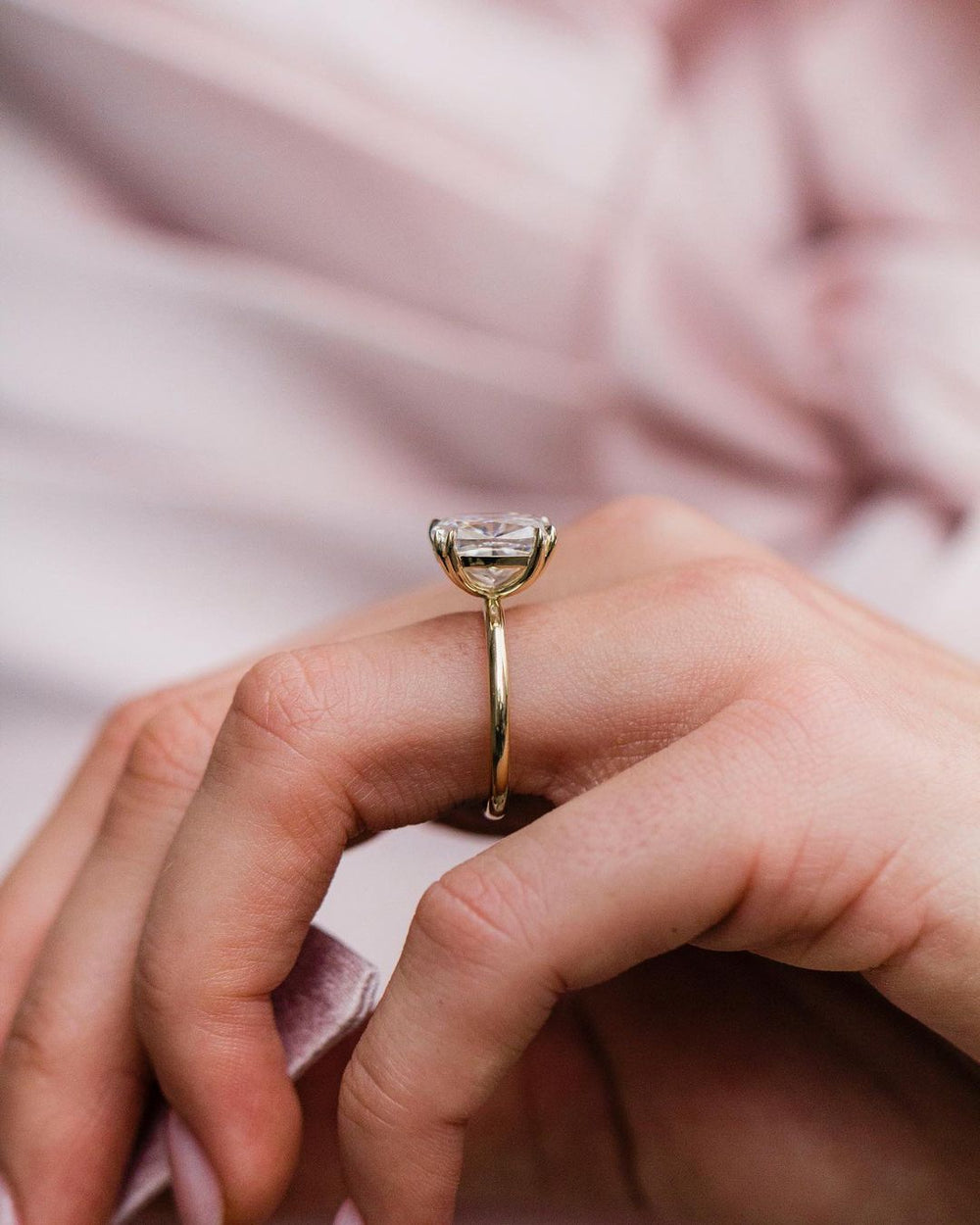 Cushion Cut Labgrown Engagement Ring