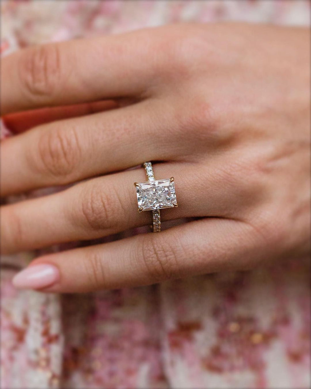 Radiant Cut Labgrown Engagement Ring