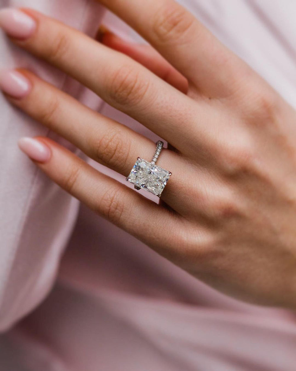 Radiant Cut Labgrown Engagement Ring