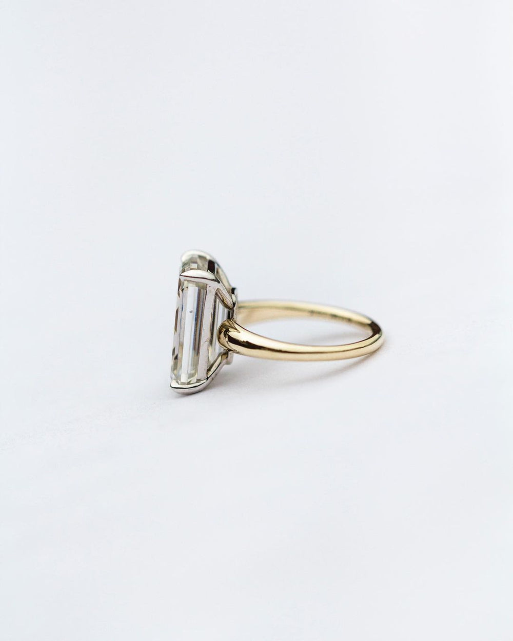 Old Mine Emerald Cut Labgrown Ring
