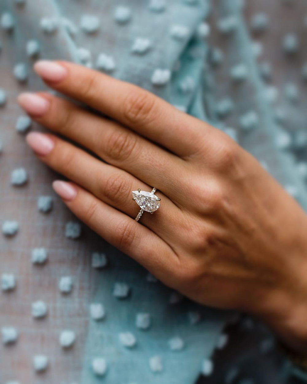 Elongated Pear Cut Labgrown Ring