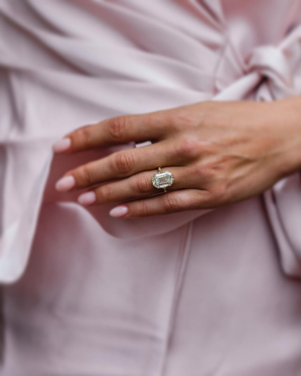 Old Mine Emerald Cut Labgrown Ring