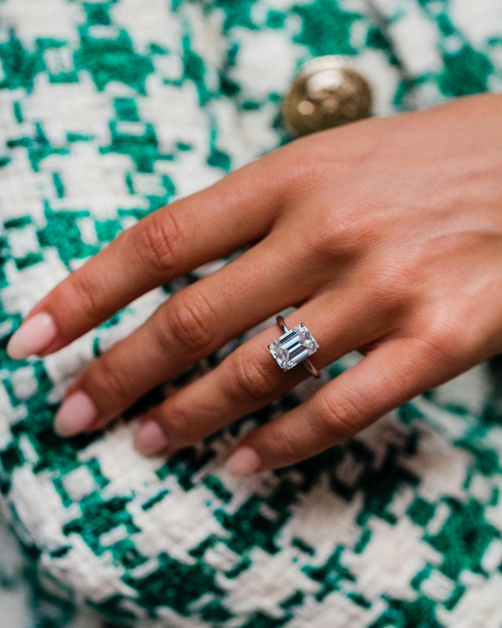 Emerald Cut Labgrown Engagement Ring