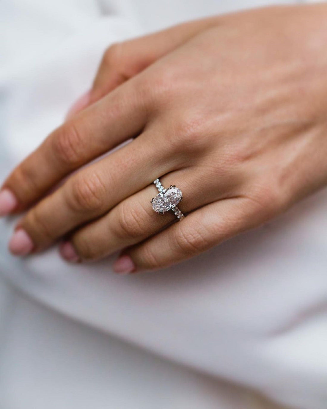 Oval Cut 3.85 Ct Lab Grown Diamond Ring