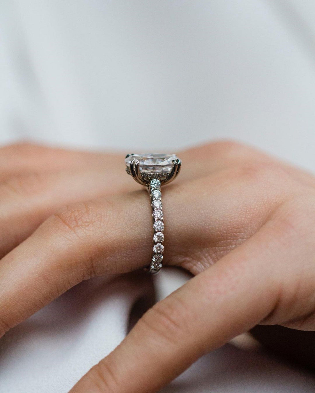 Oval Cut 3.85 Ct Lab Grown Diamond Ring