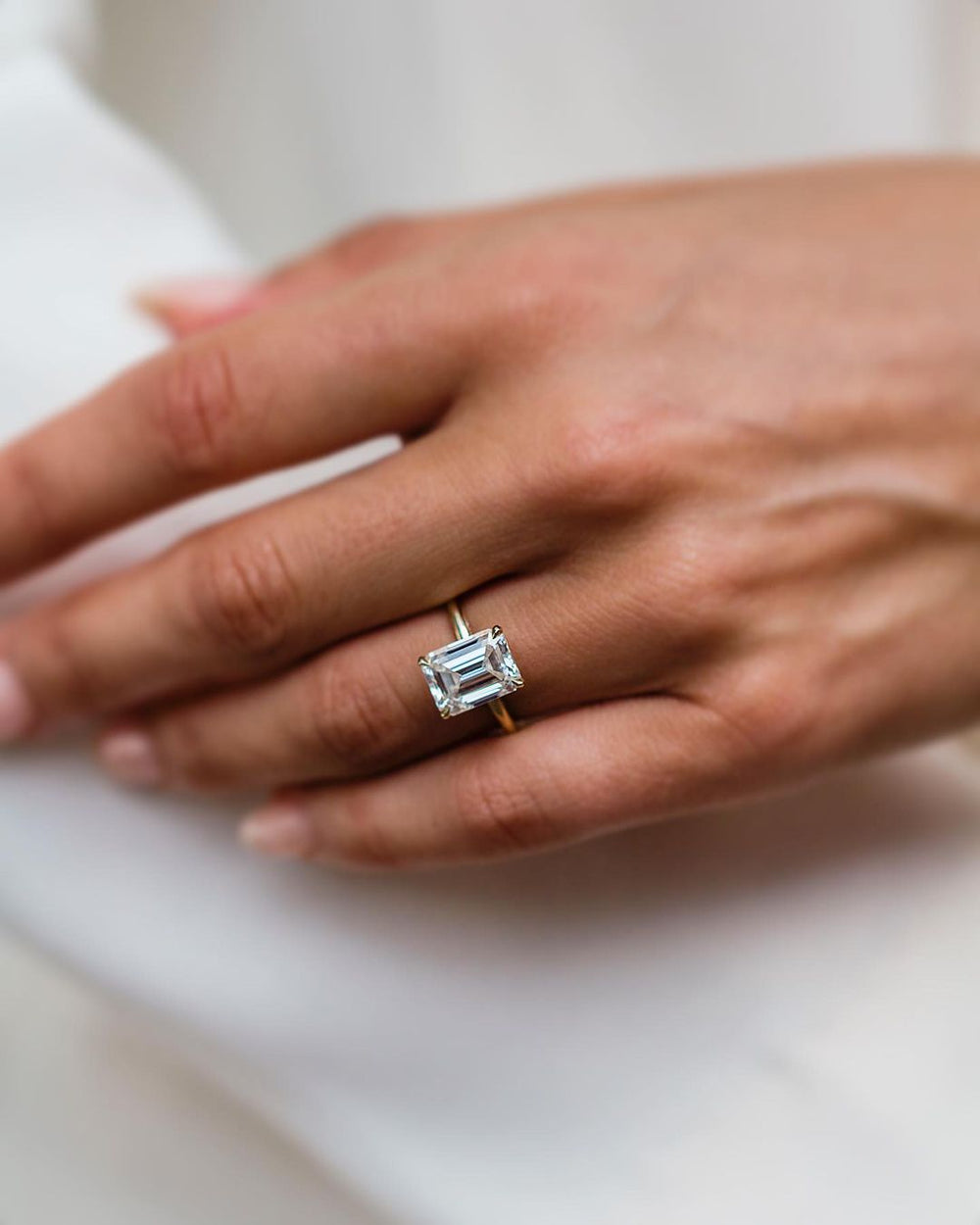 Emerald Cut Labgrown Engagement Ring