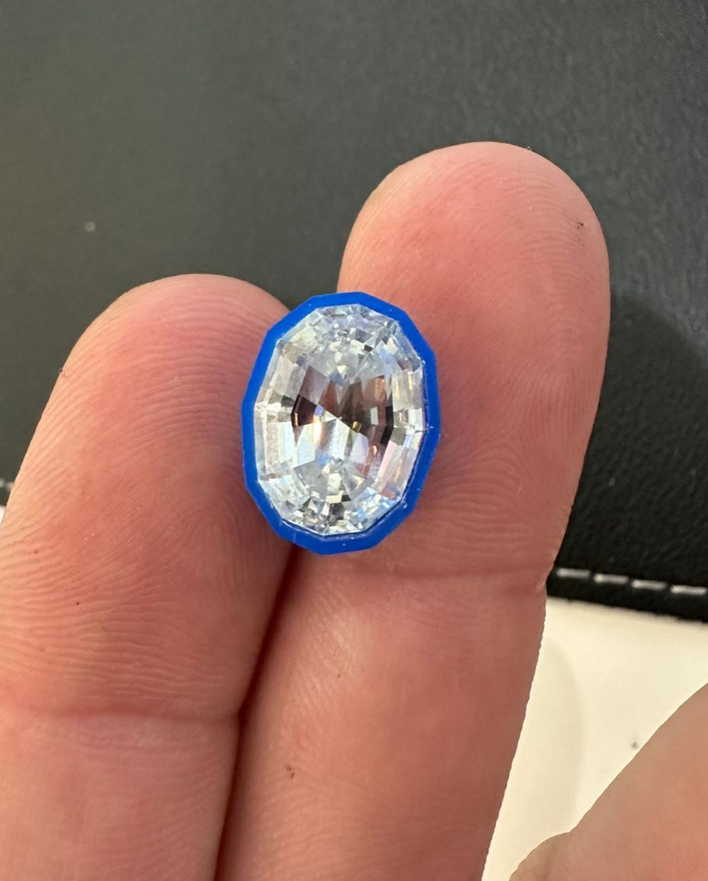 Step Cut Oval Labgrown Ring