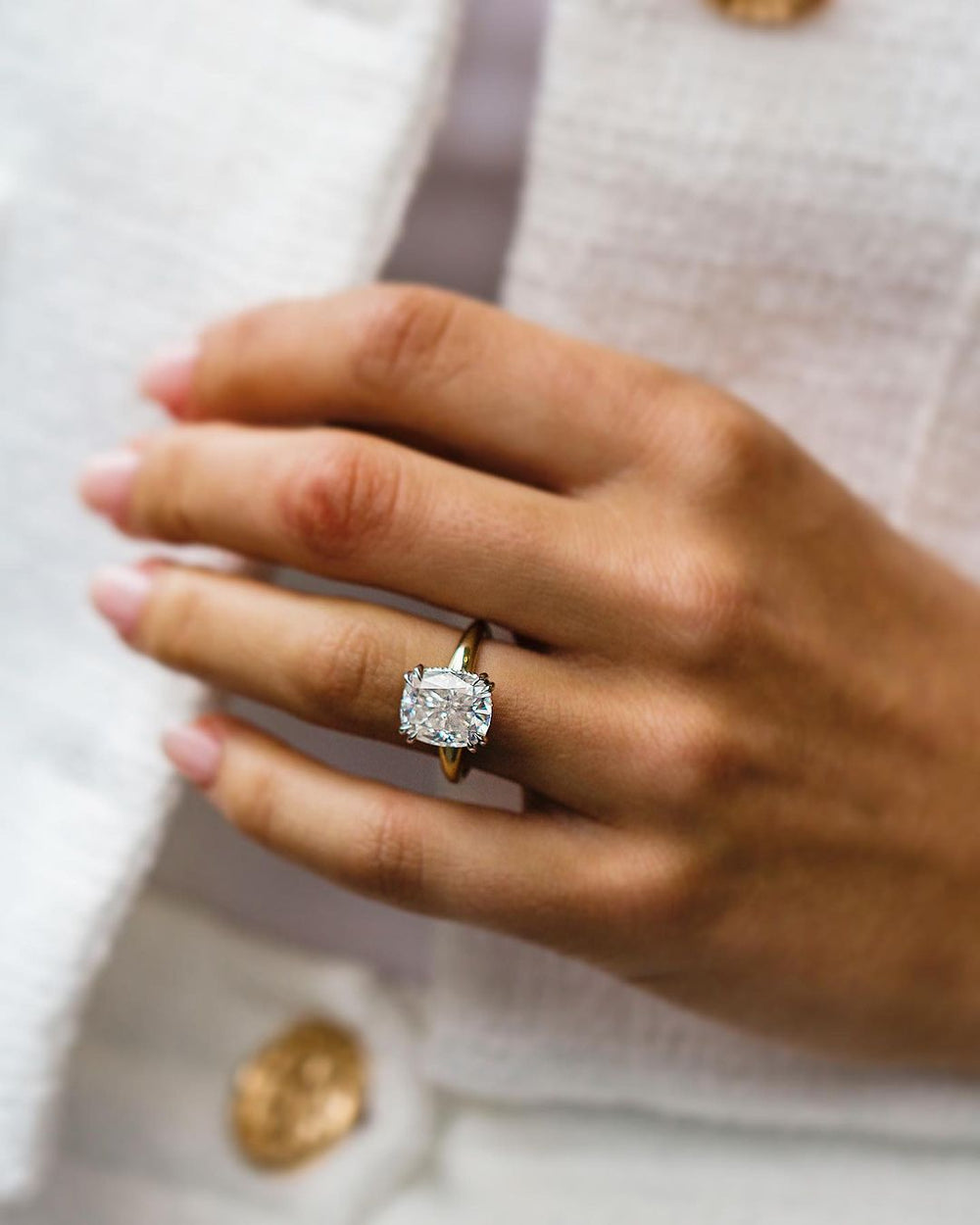 Cushion Cut Labgrown Engagement Ring