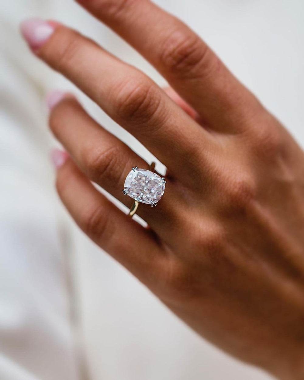 Cushion Cut Labgrown Engagement Ring