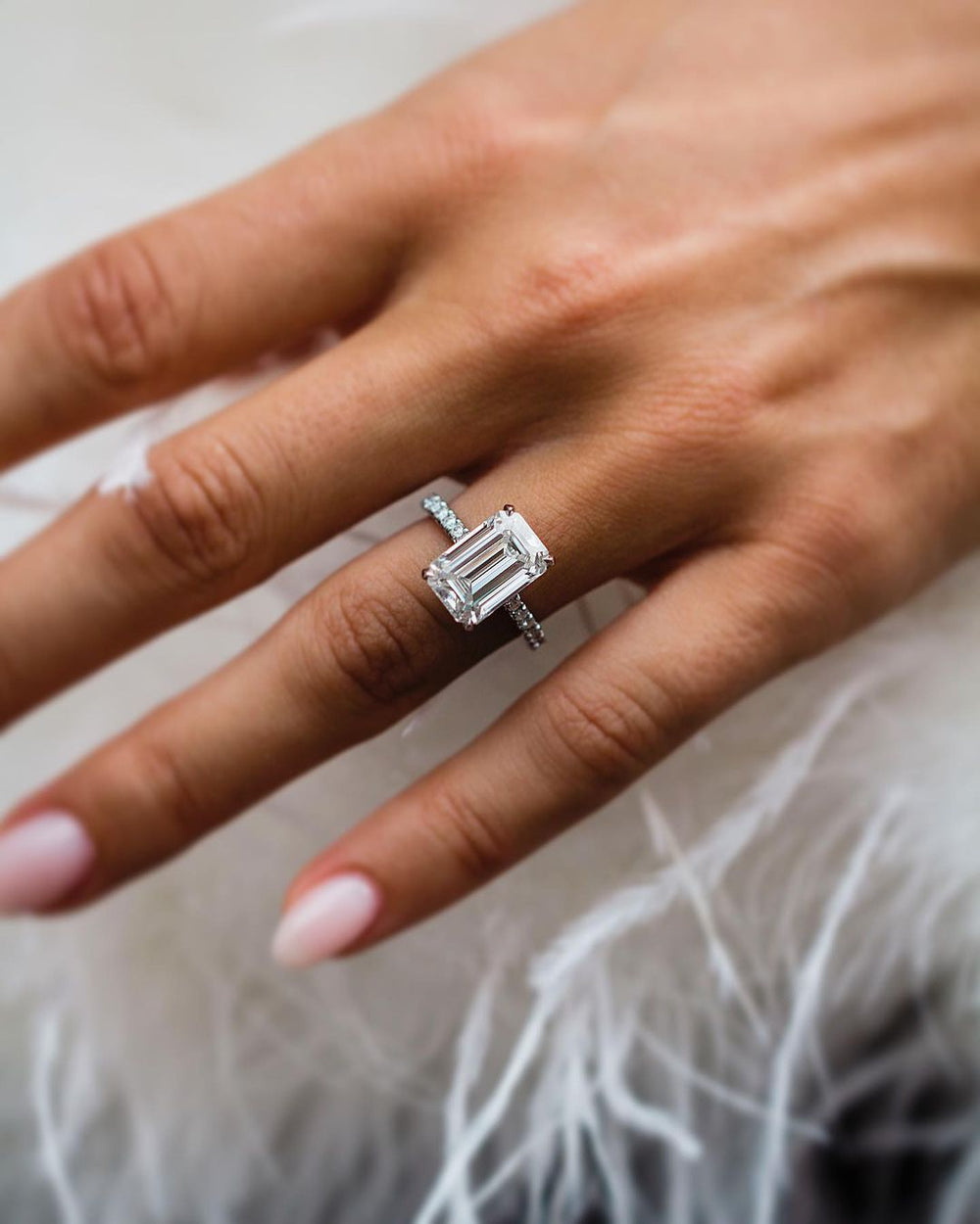 Emerald Cut Labgrown Engagement Ring