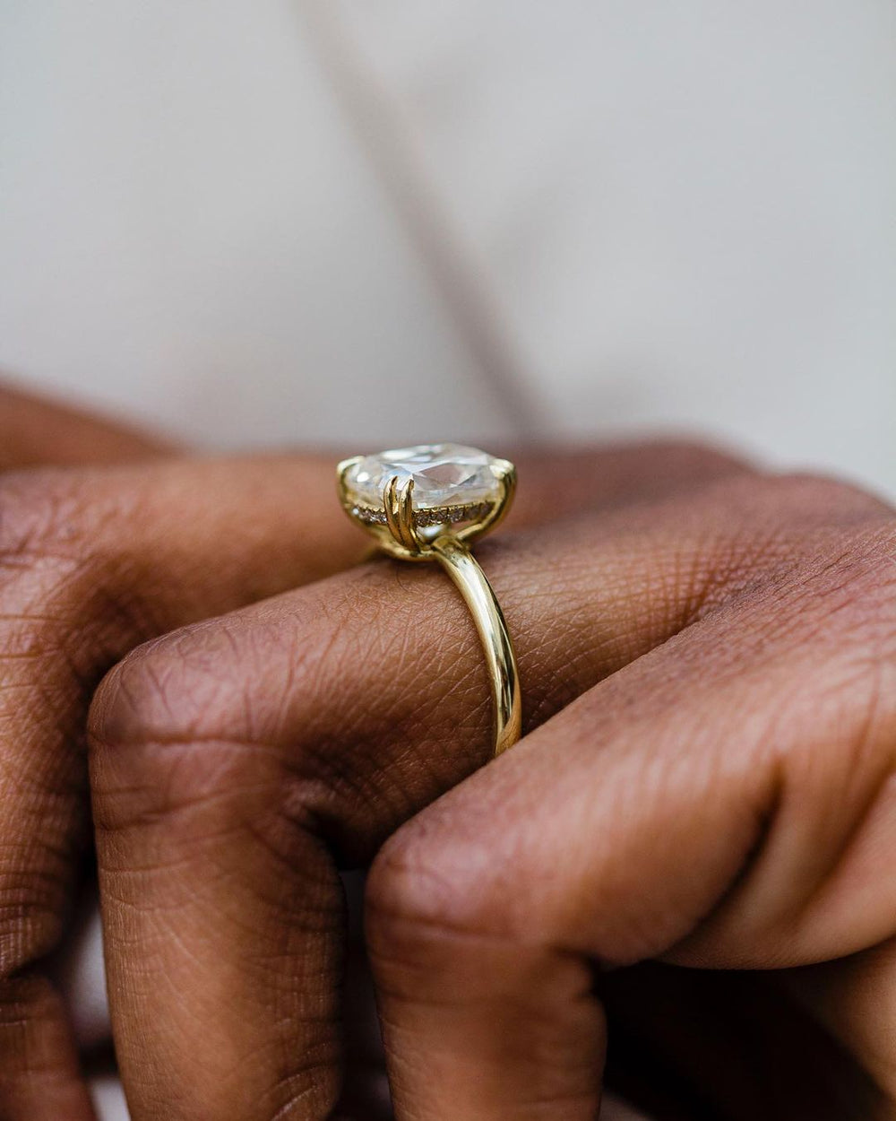 Old Mine Cushion Cut Labgrown Engagement Ring