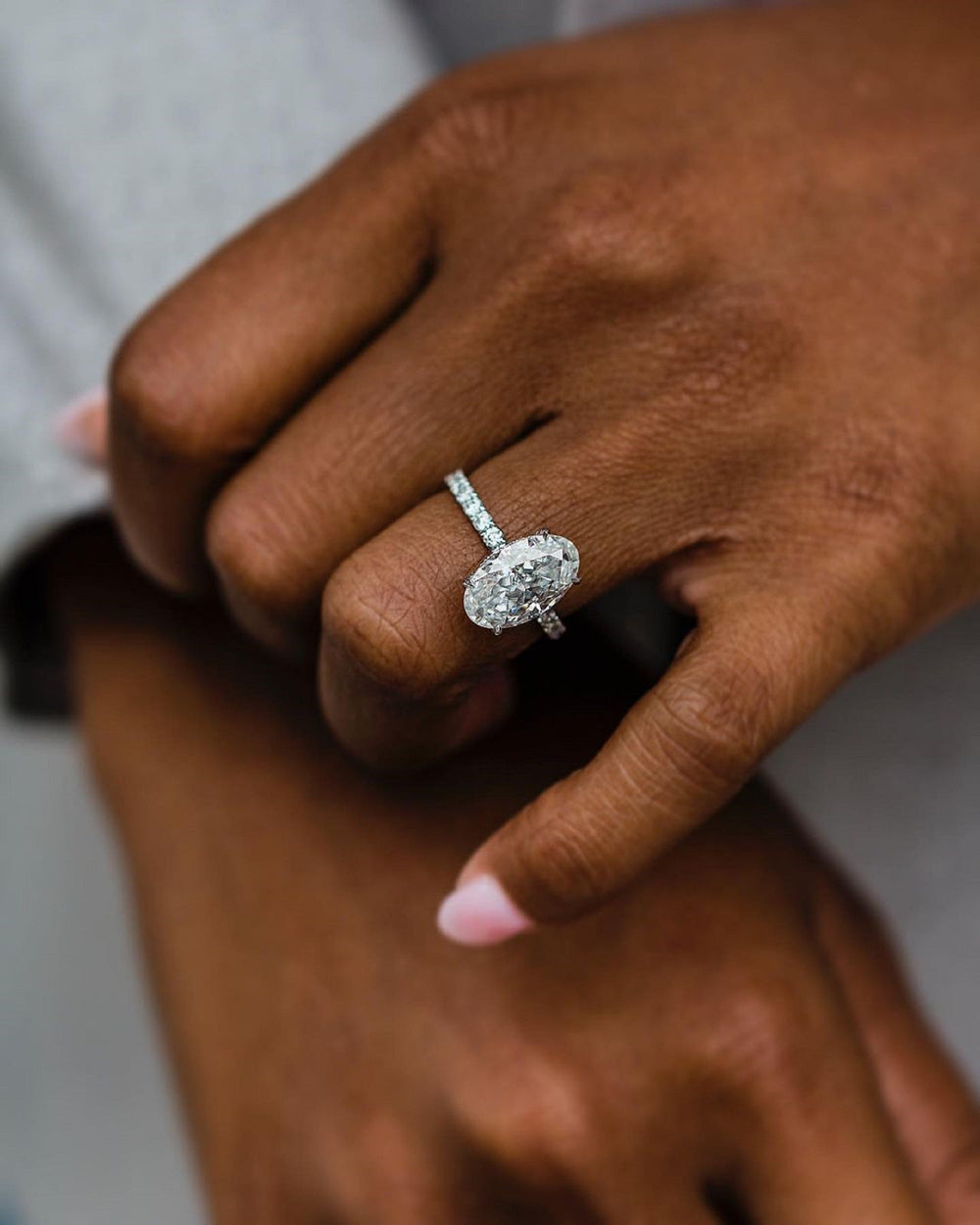Oval Cut Labgrown Engagement Ring