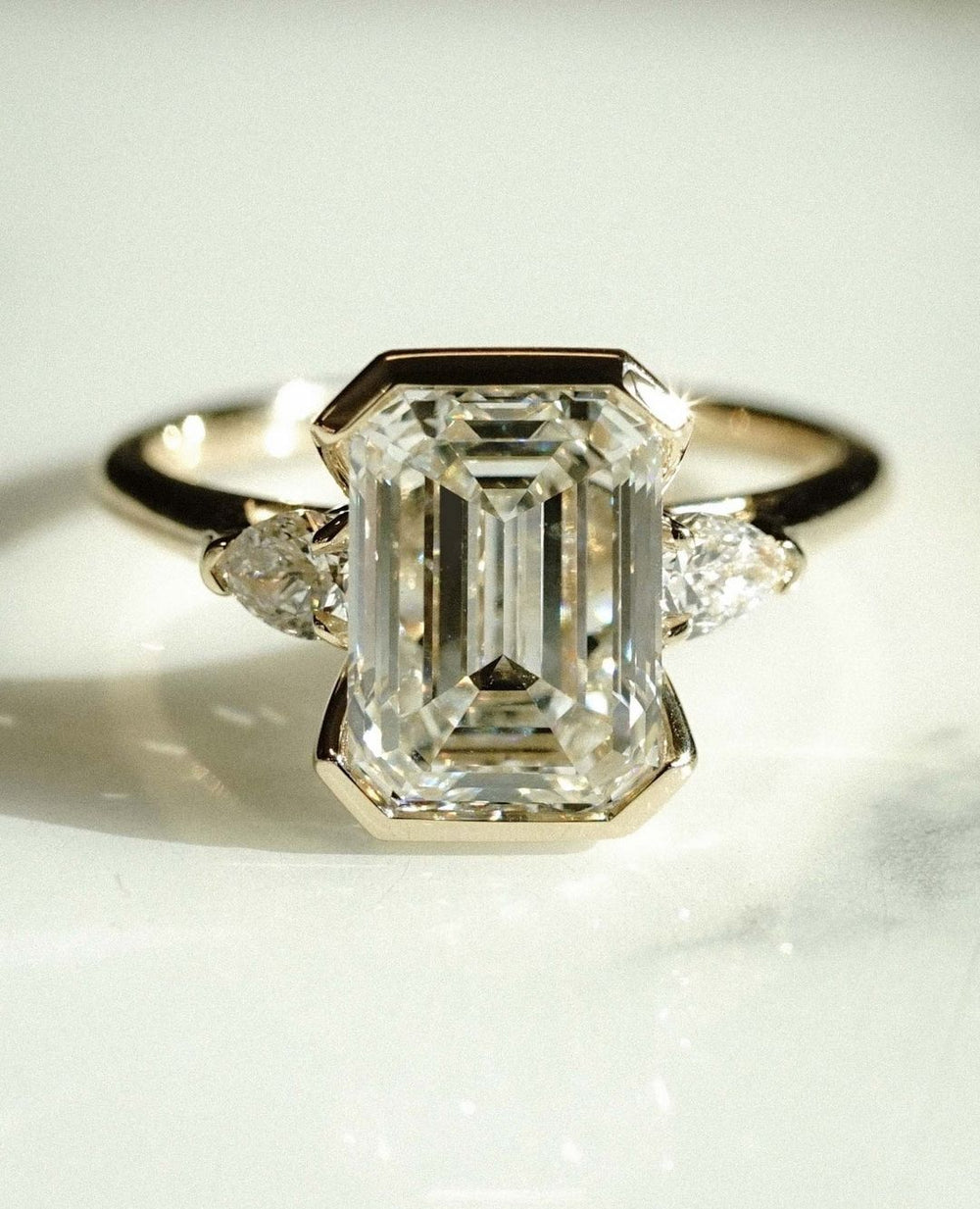 Emerald Cut Labgrown Engagement Ring
