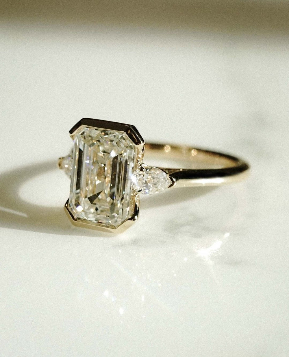 Emerald Cut Labgrown Engagement Ring