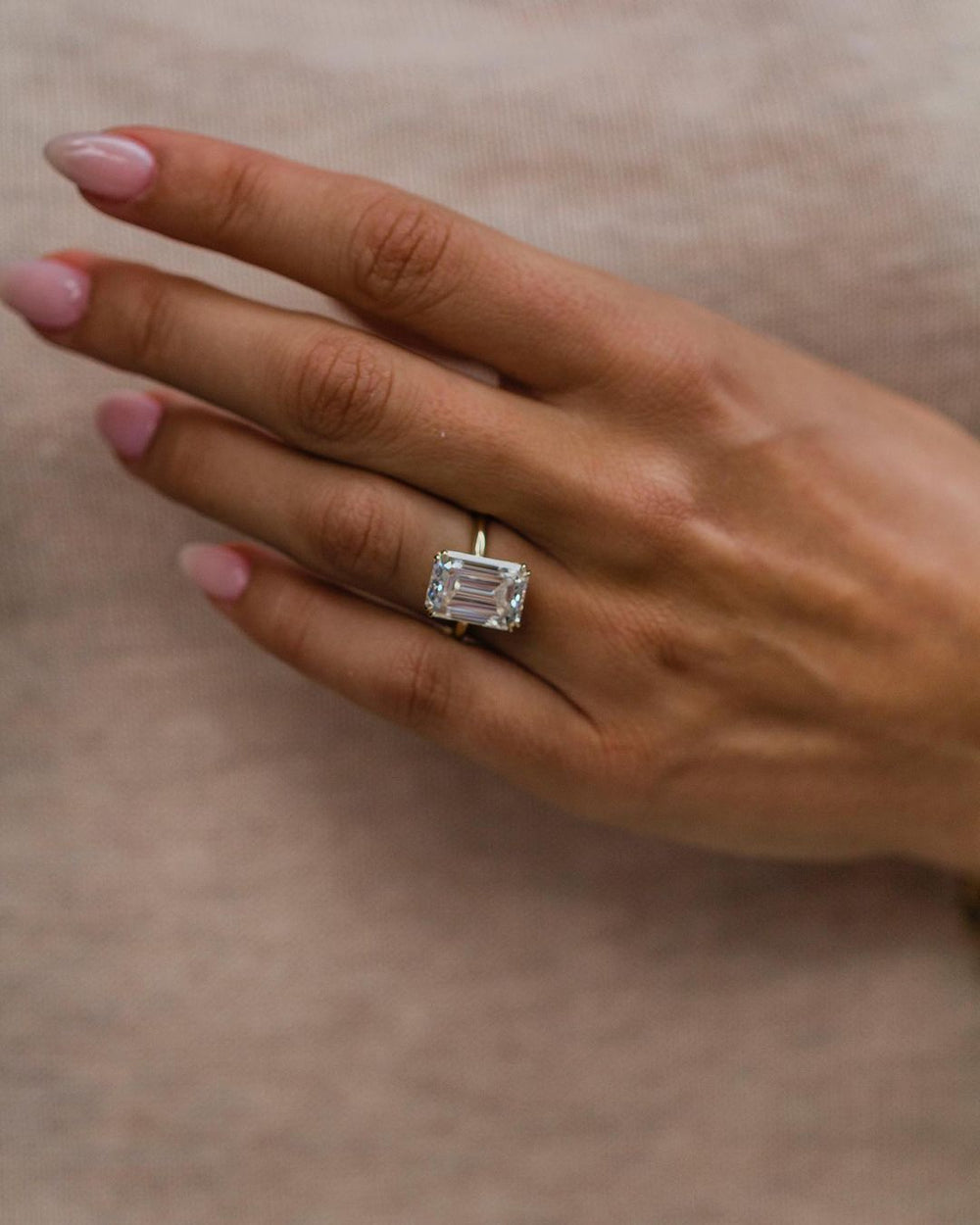 Emerald Cut Labgrown Engagement Ring