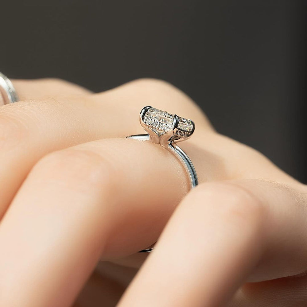 Emerald Cut Labgrown Engagement Ring