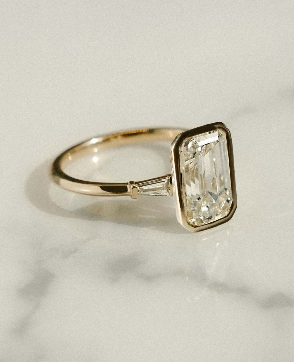 Emerald Cut Labgrown Engagement Ring
