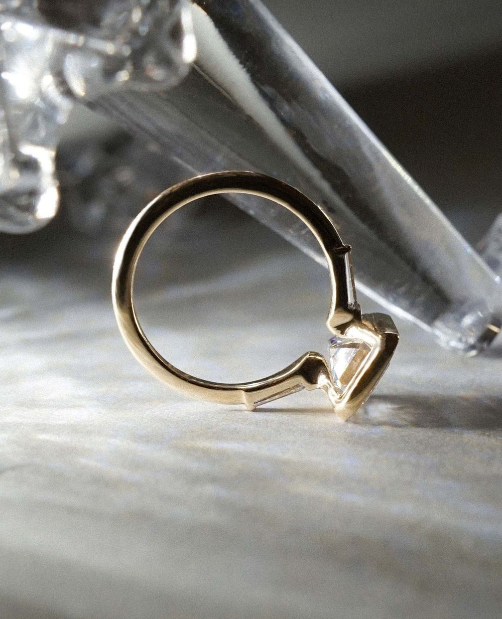 Emerald Cut Labgrown Engagement Ring