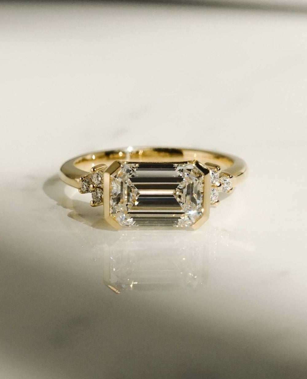 Emerald Cut Labgrown Engagement Ring