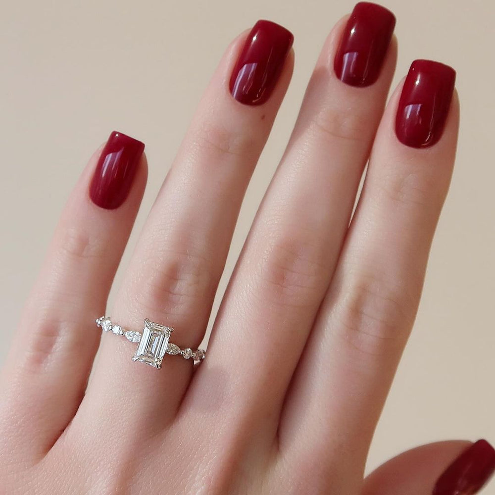 Emerald Cut Labgrown Engagement Ring