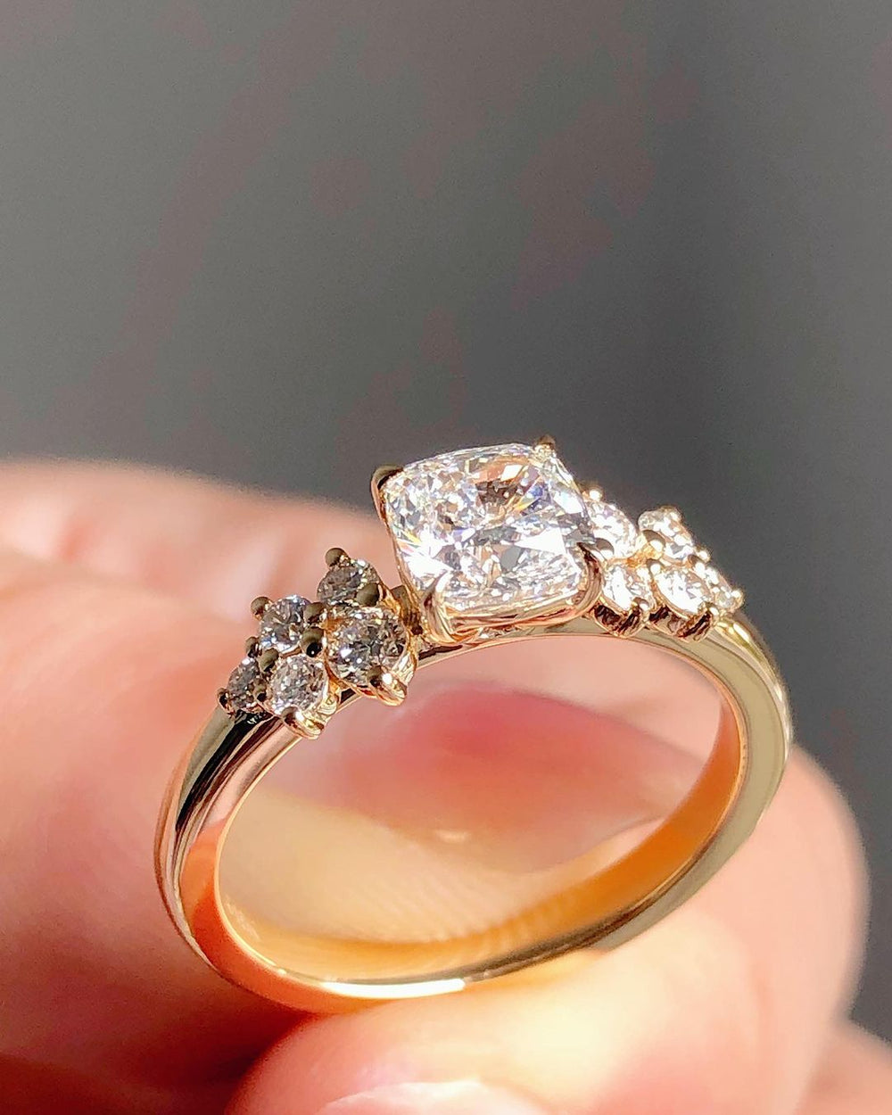 Cushion Cut Labgrown Engagement Ring
